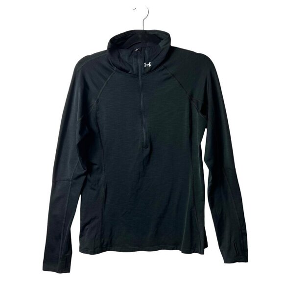 Under Armour Women's‎ Qualifier Half-Zip Running Top Black Size large - Picture 1 of 9